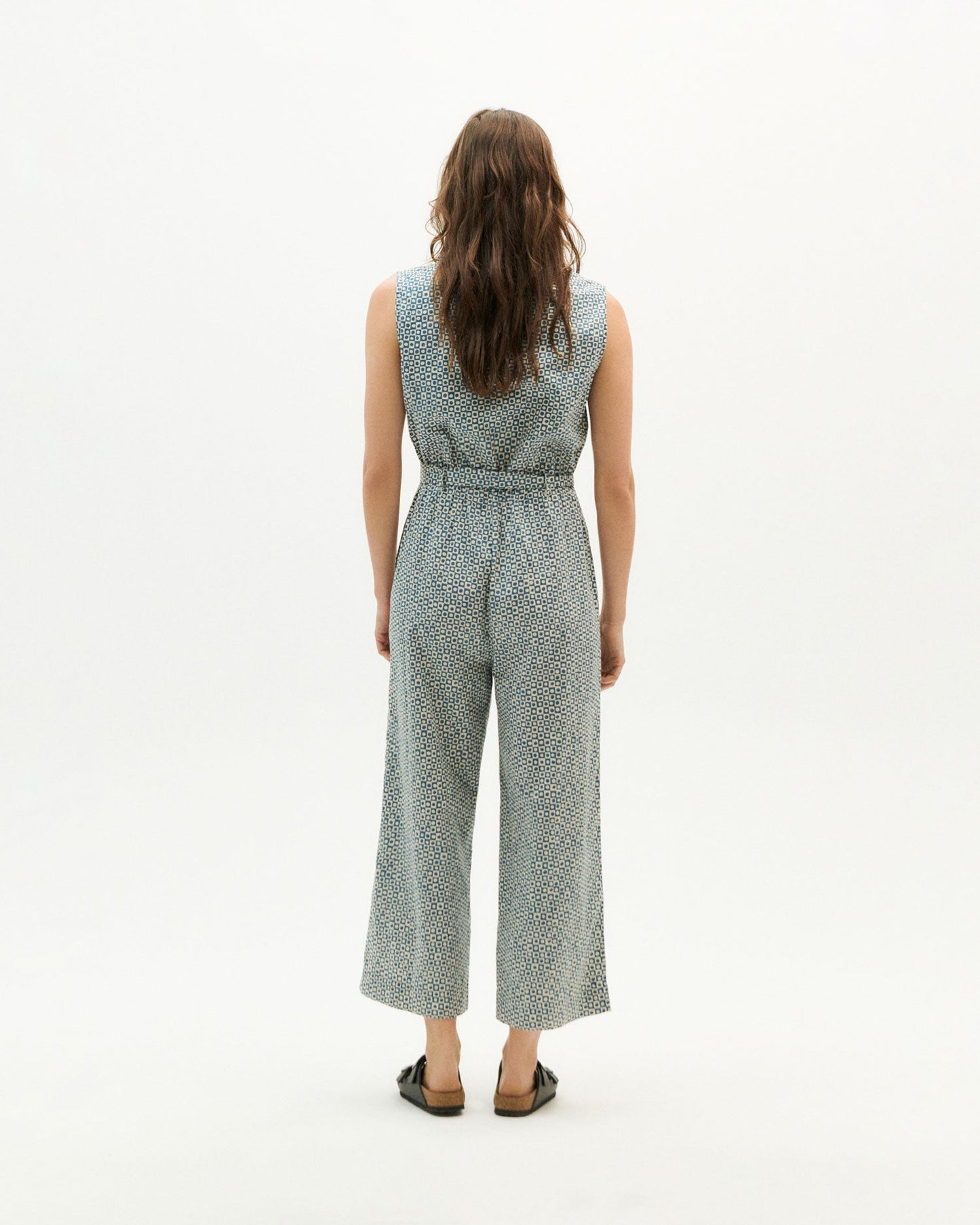 Combinaison en coton bio | Bleu à motifs "blue spots winona jumpsuit"