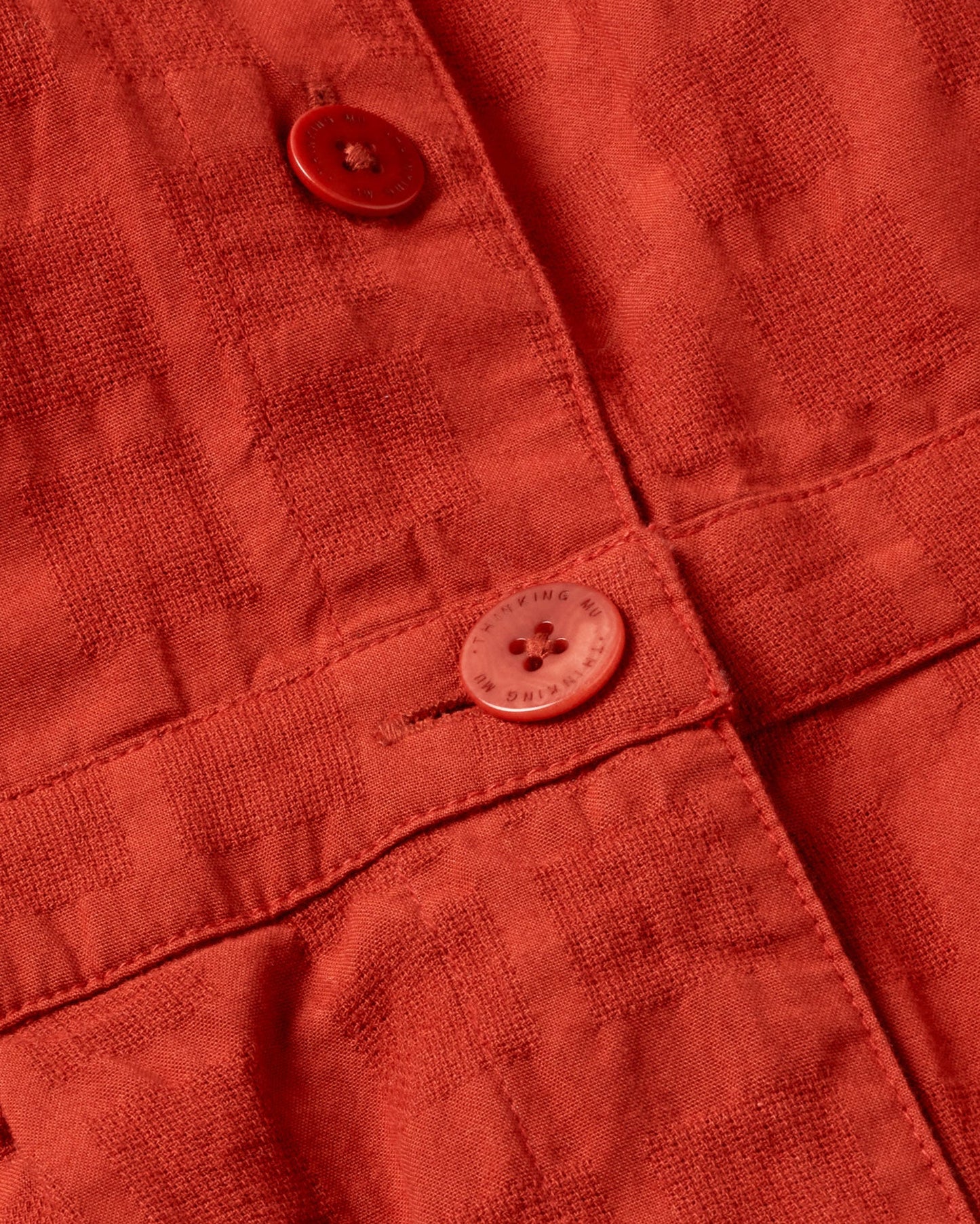 Combishort en coton bio | orange "orangered cuadrito agata jumpsuit"