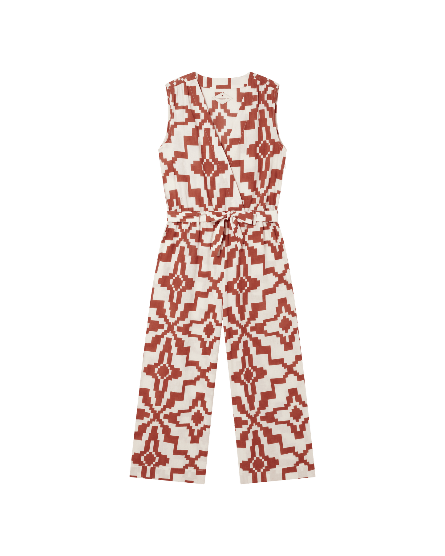 Combinaison à motifs en coton bio | orange "orange ilusion microchip winona jumpsuit"