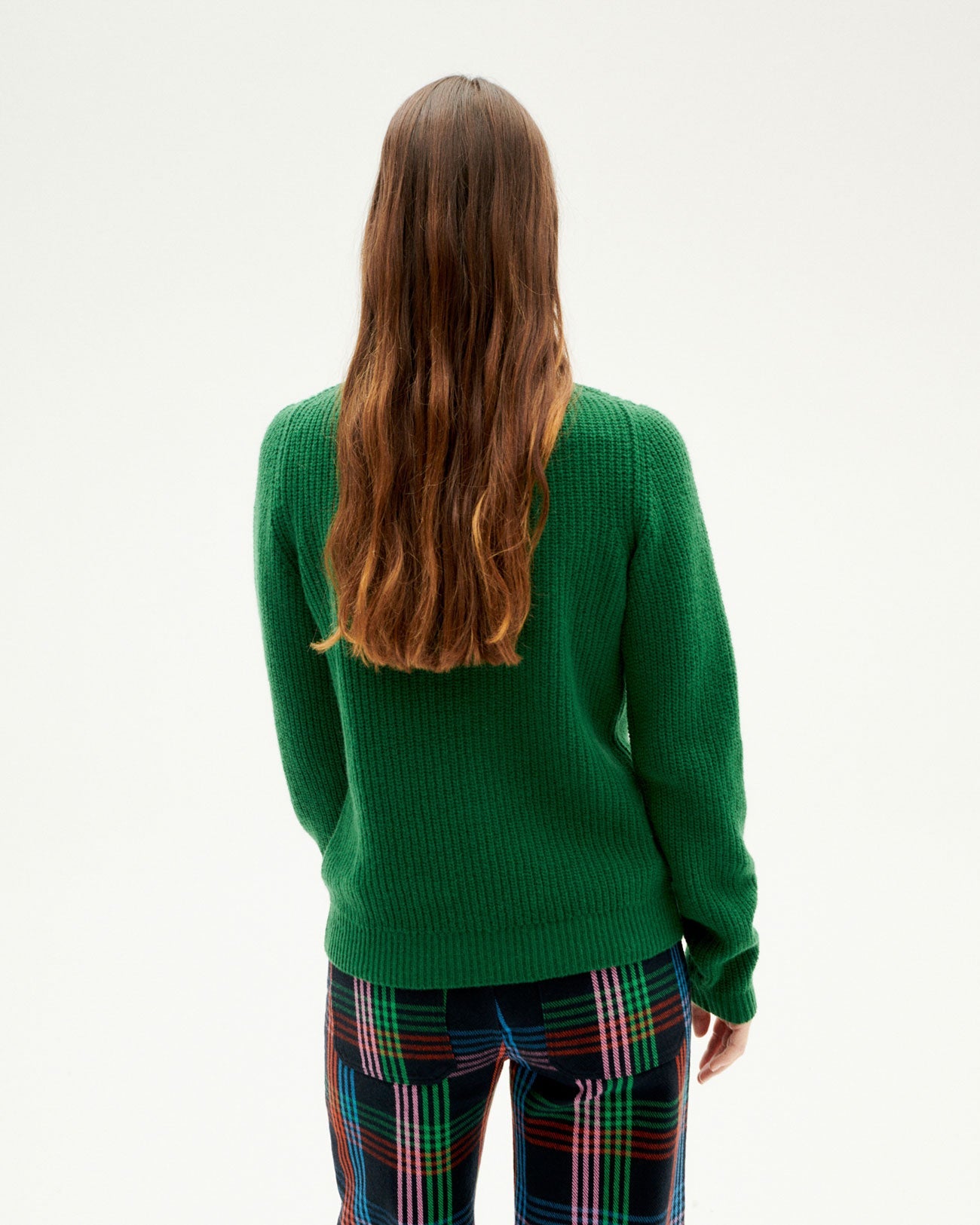 Pull maille en laine certifiée | vert "garden green hera knitted sweater"