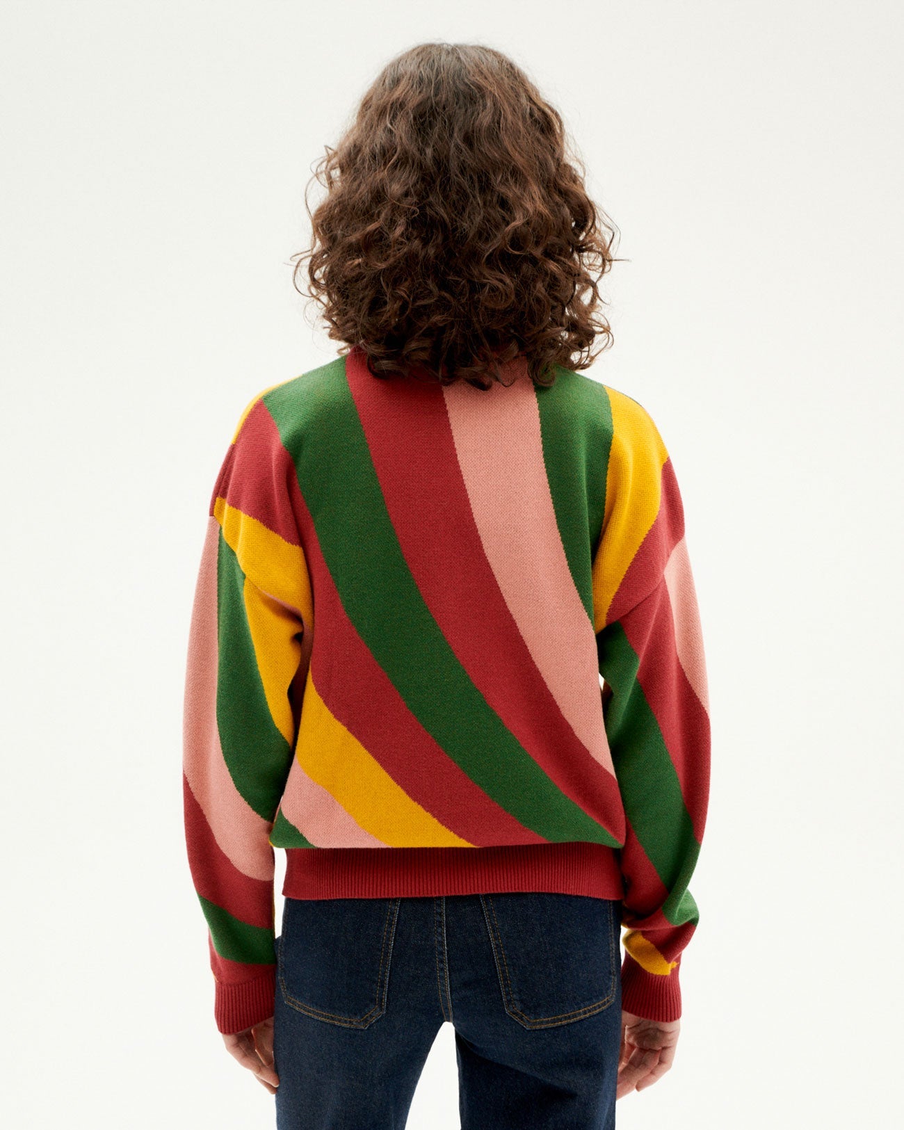 Pull coloré en maille de coton bio | Multicolore "warm paloma knitted sweater"