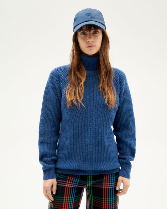 Pull col roulé en laine certifiée | marine "matilda knitted sweater"
