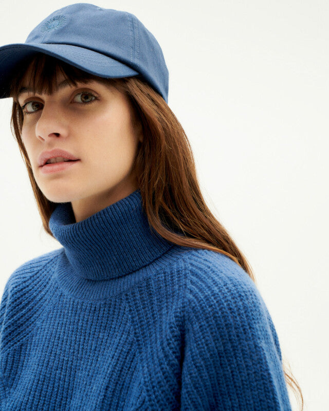 Pull col roulé en laine certifiée | marine "matilda knitted sweater"