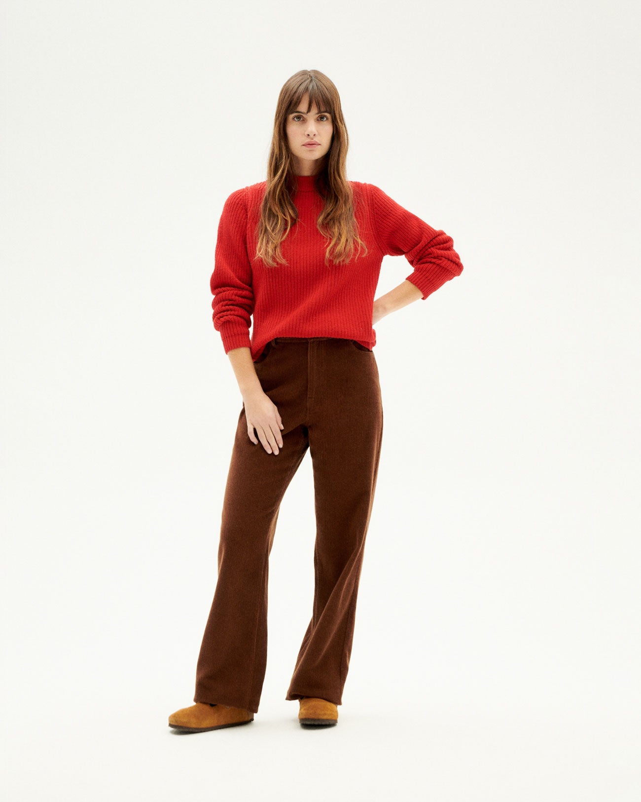 Pull maille en laine certifiée | Rouge "red hera knitted sweater"
