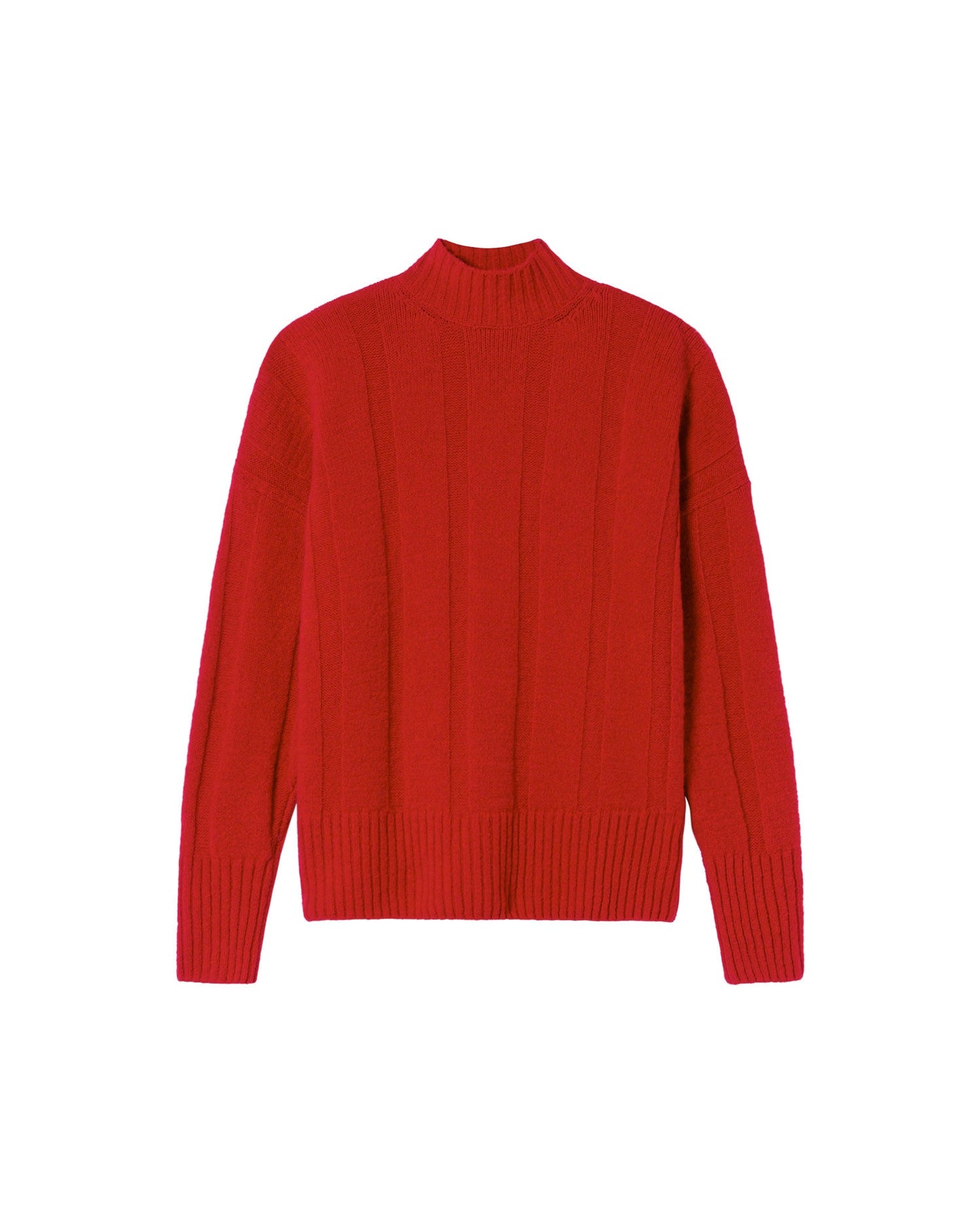 Pull en laine certifiée | rouge "red carol knitted sweater"