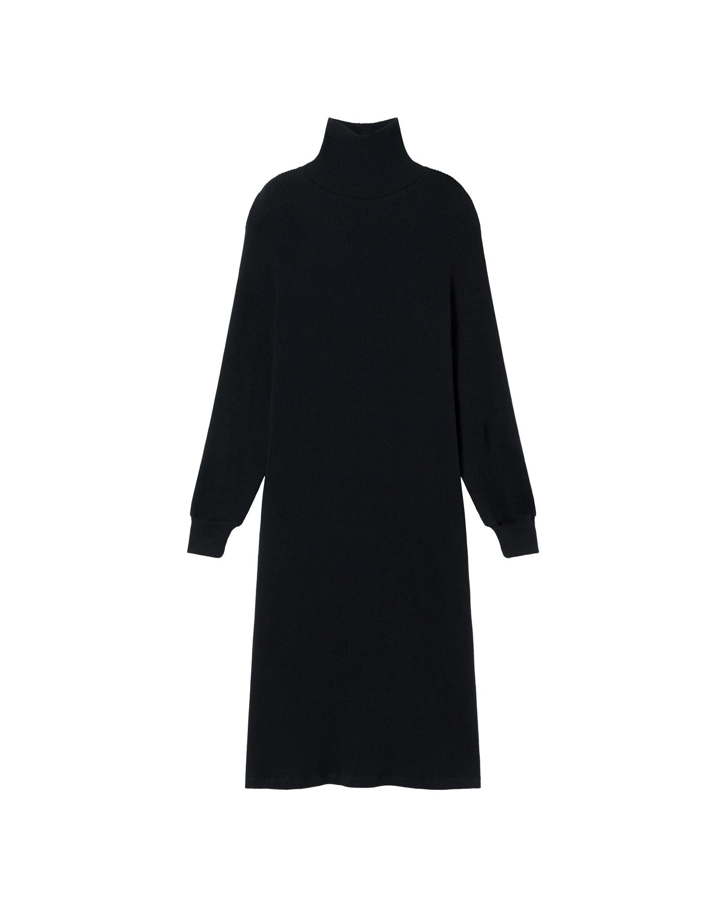 Robe en coton bio et matière recyclée | gris "grafito amaia knitted dress grey"