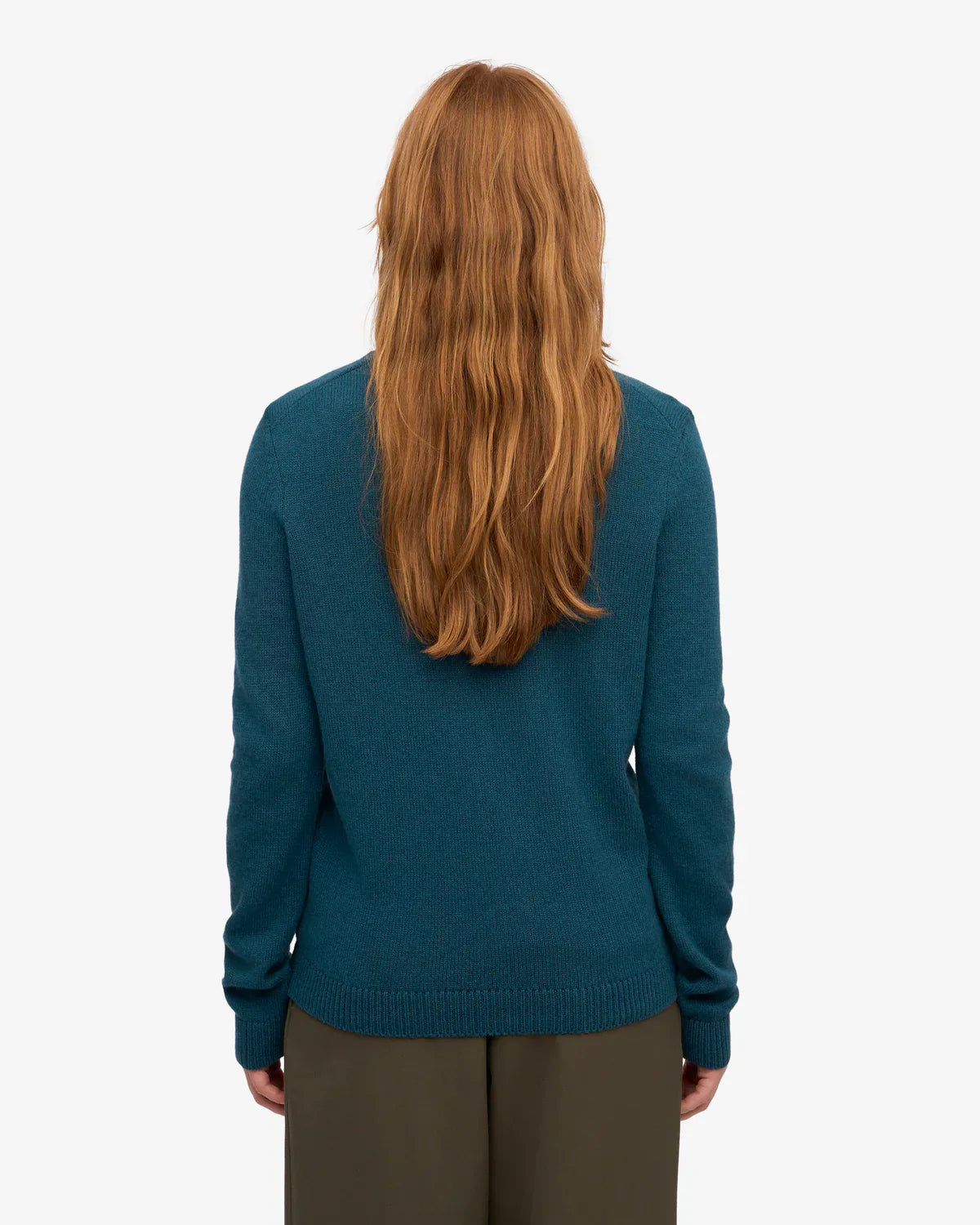 Pull en laine mérinos recyclée | turquoise "ocean green"