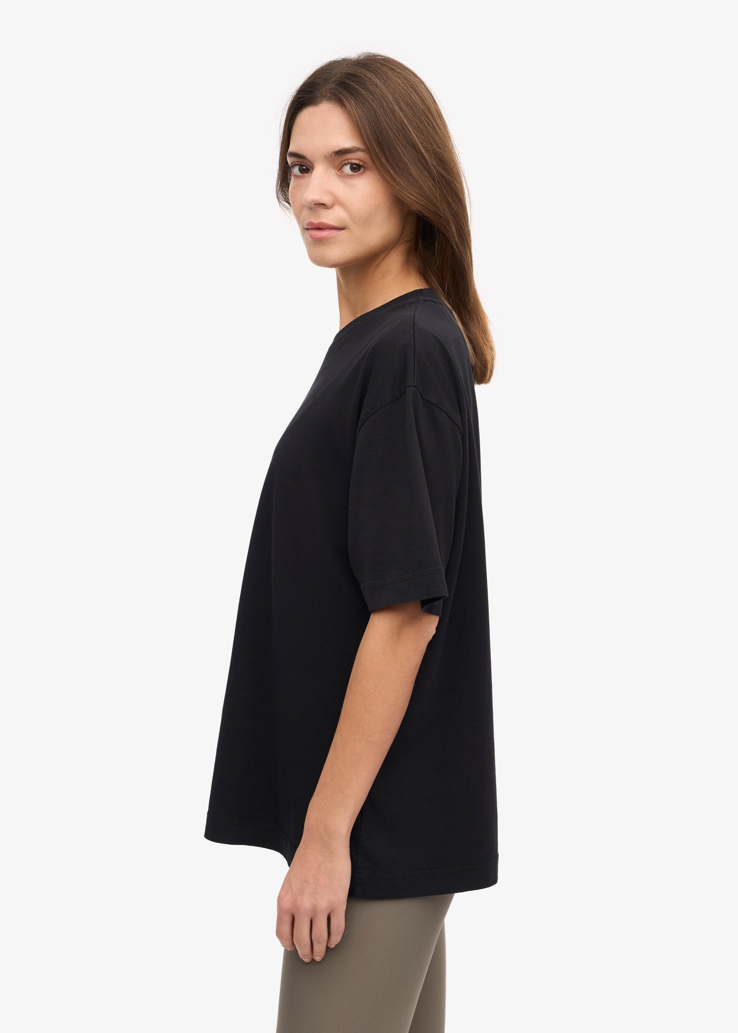 T-shirt manches courtes oversize en coton bio | noir "oversized t-shirt deep black"