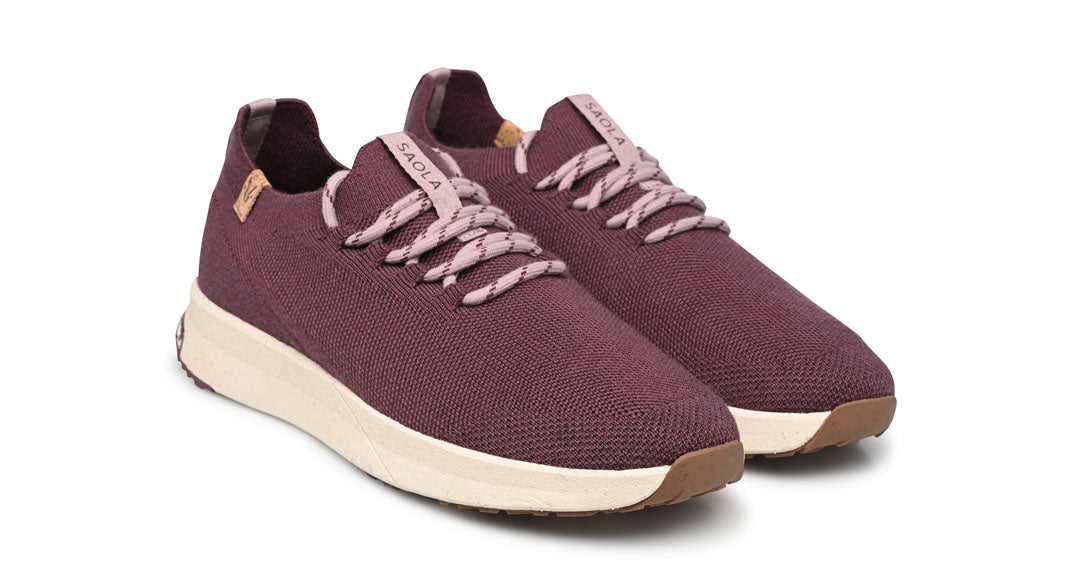 Baskets | bordeaux "tsavo w 2.0 wool - wine"