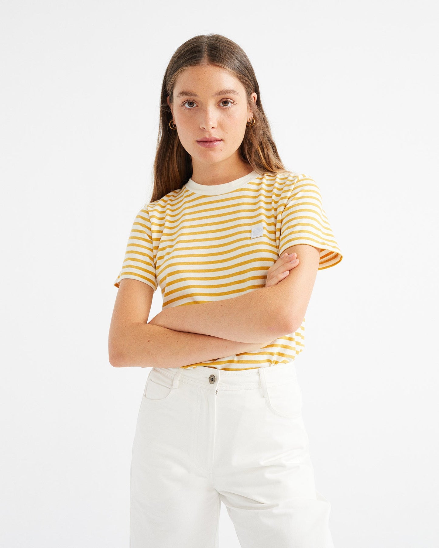 Pantalon ample blanc en coton bio - Elephant