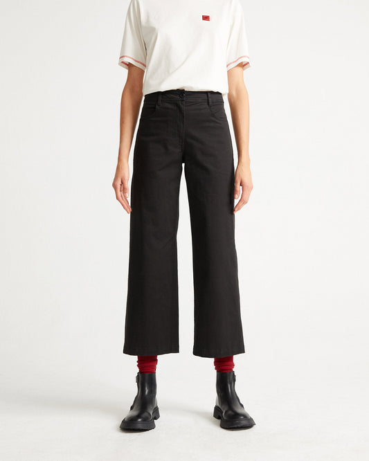 Pantalon large noir en coton biologique - ELEPHANT PANTS black