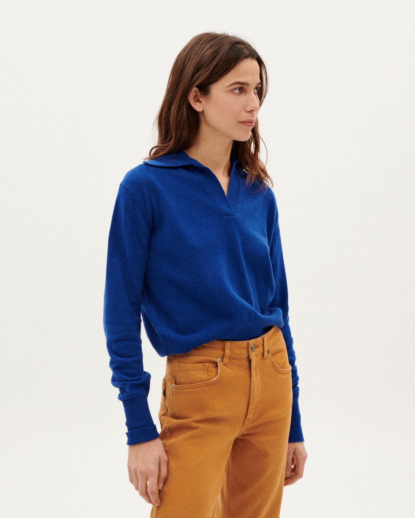 Pantalon canva droit camel en coton bio egypt nele pants