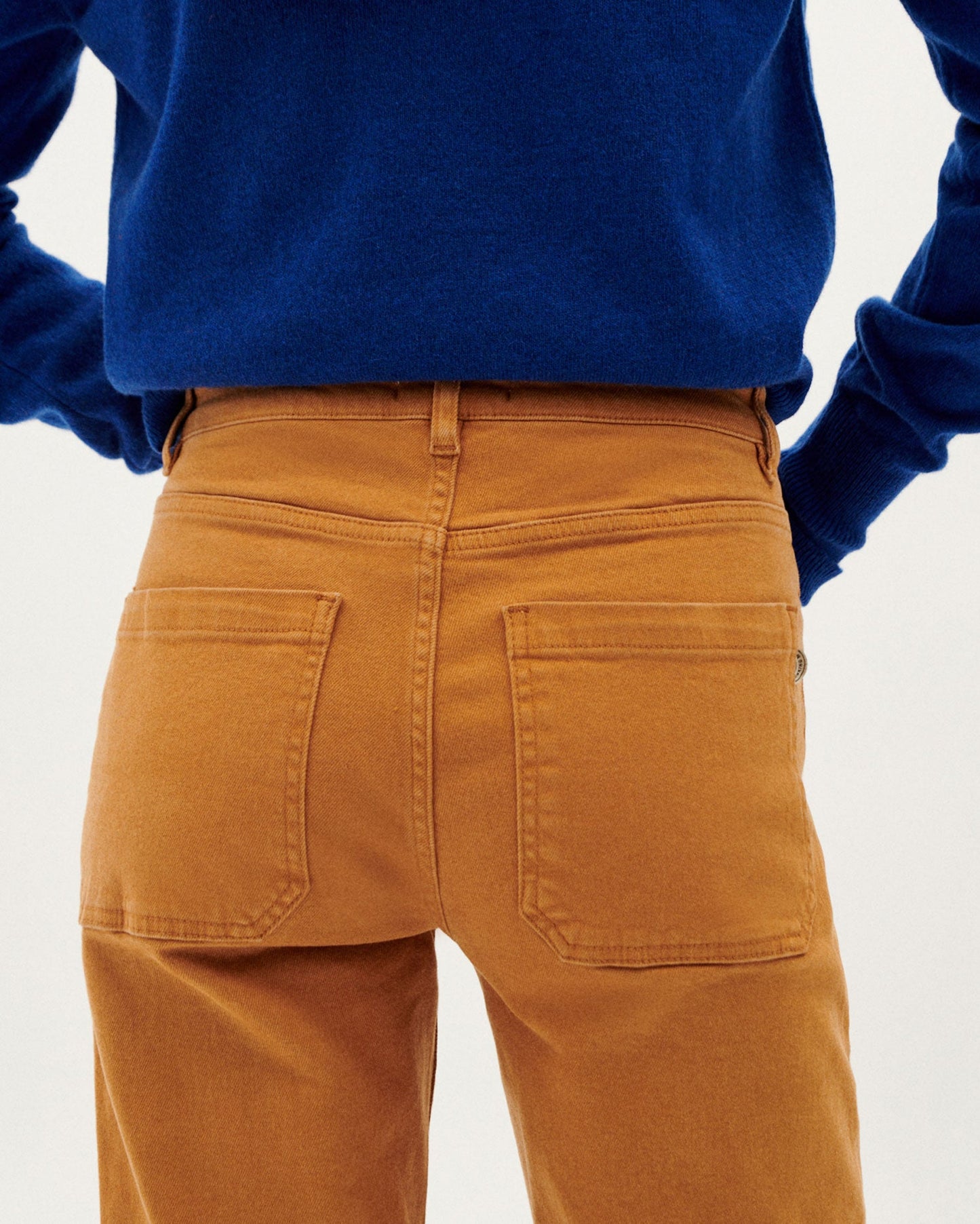 Pantalon canva droit camel en coton bio egypt nele pants