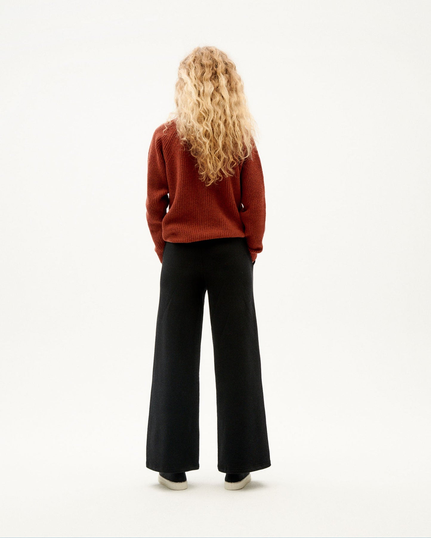 Pantalon ample noir en coton bio - black lola pants