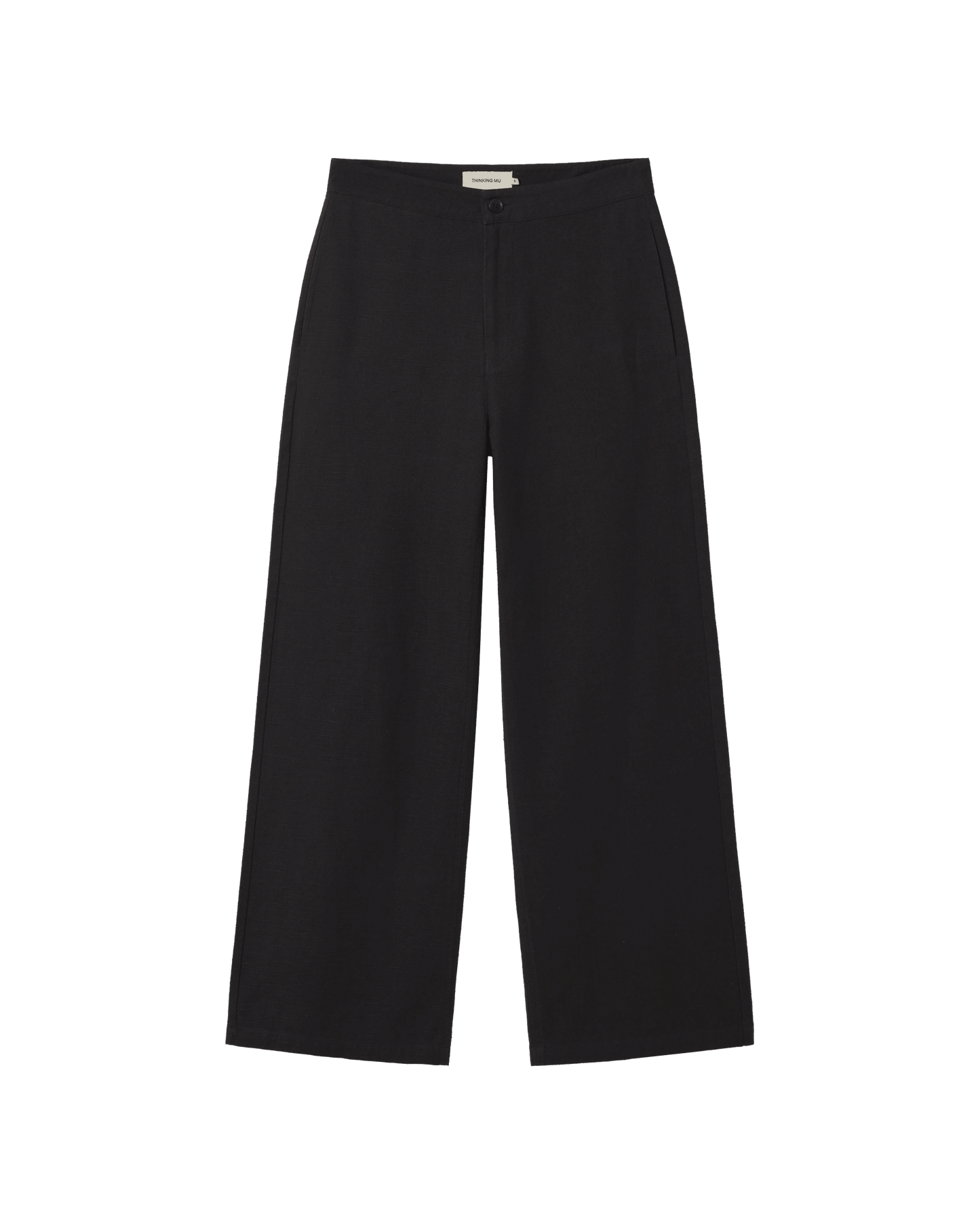 Pantalon évasé en coton bio | noir "black karina pants"