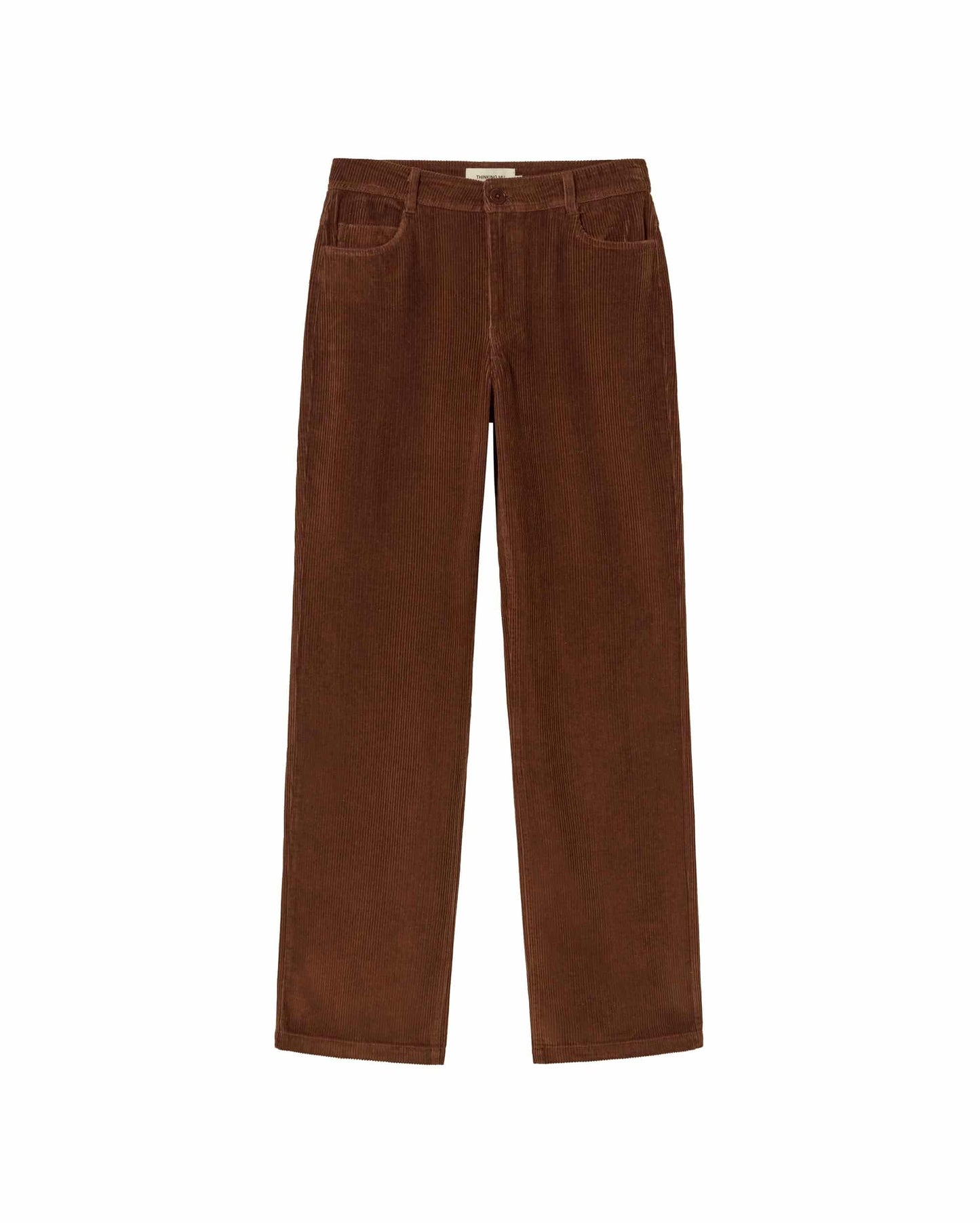 Pantalon ample velours côtelé en coton bio | marron "chocolate corduroy theresa pants"