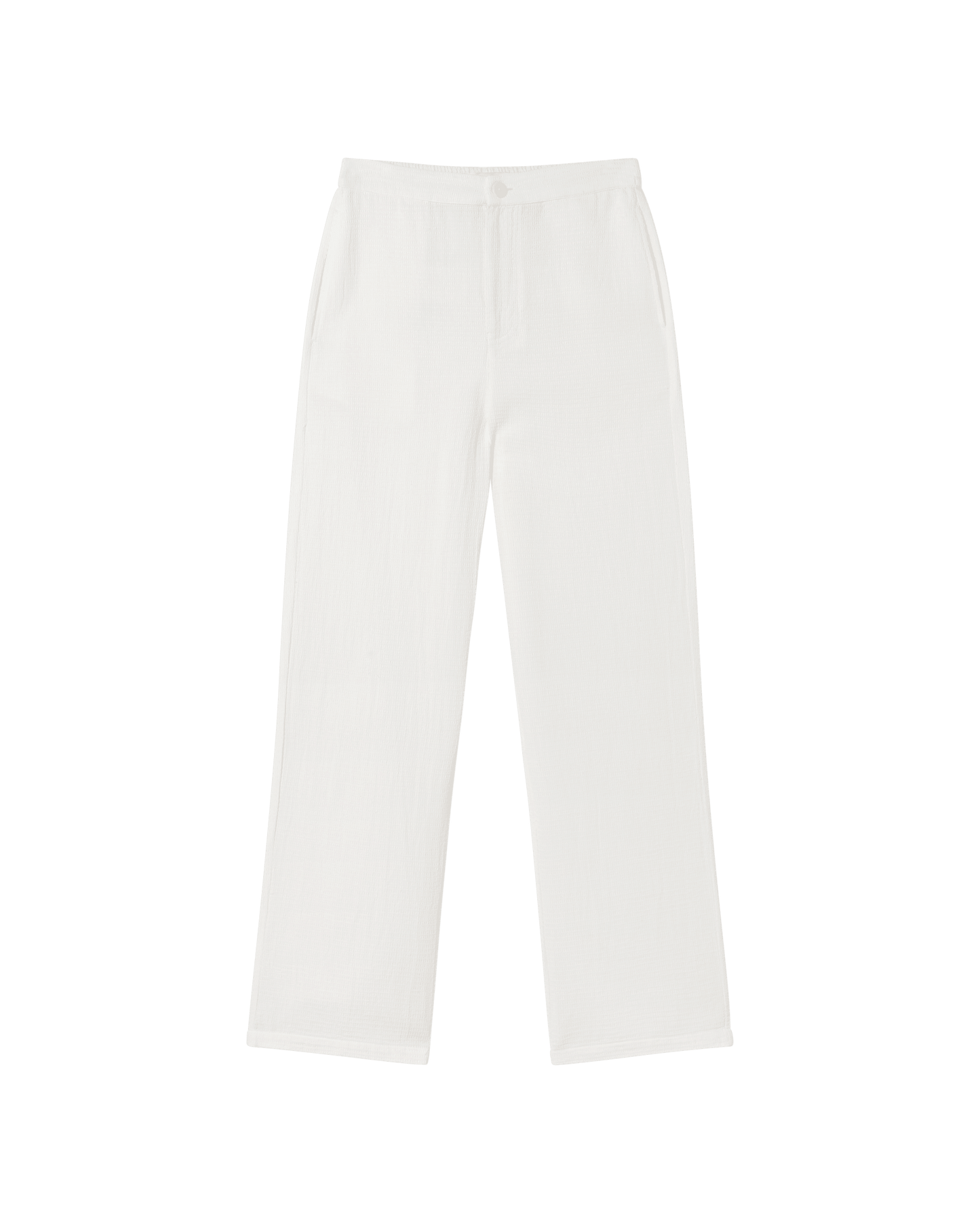 Pantalon droit en coton bio | écru "undyed loop mariam pants"