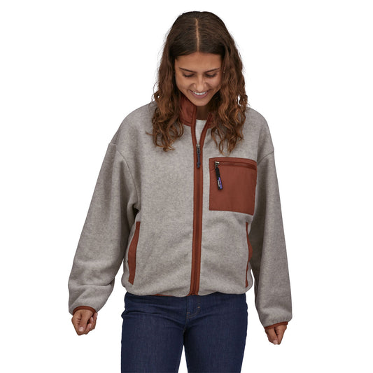 Polaire zippée en recyclé | écrue et rouille "synch jkt oatmeal heather"