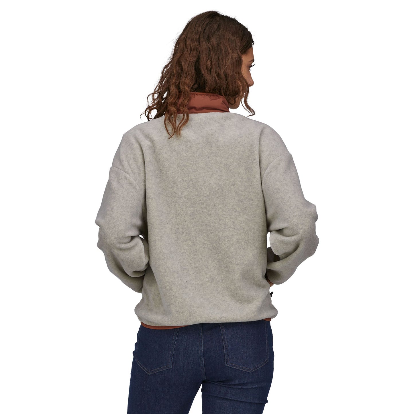 Polaire zippée en recyclé | écrue et rouille "synch jkt oatmeal heather"