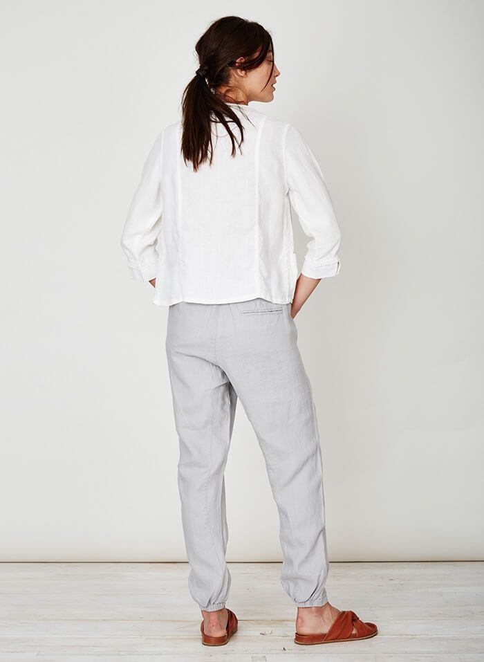 Veste blanche en chanvre