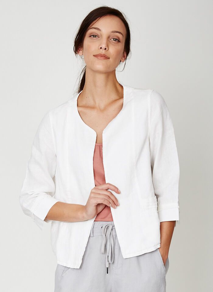 Veste blanche en chanvre