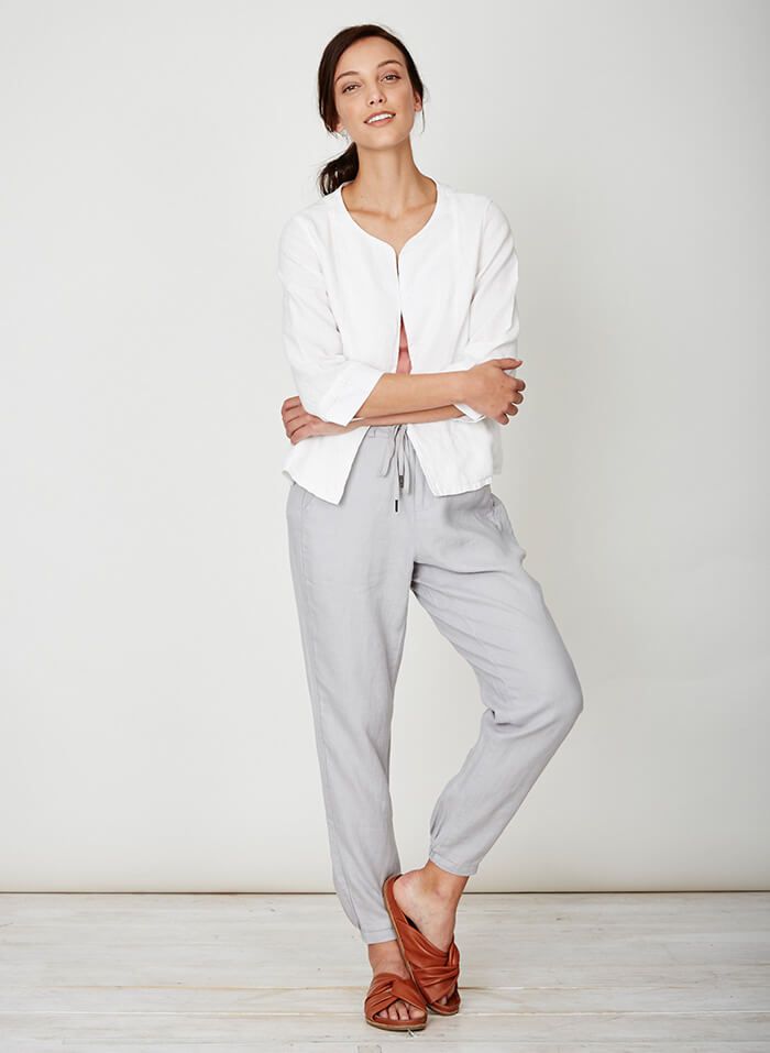 Veste blanche en chanvre