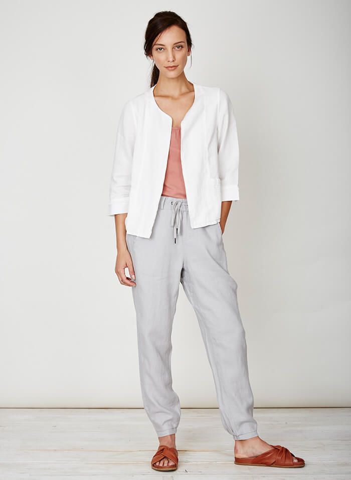 Veste blanche en chanvre