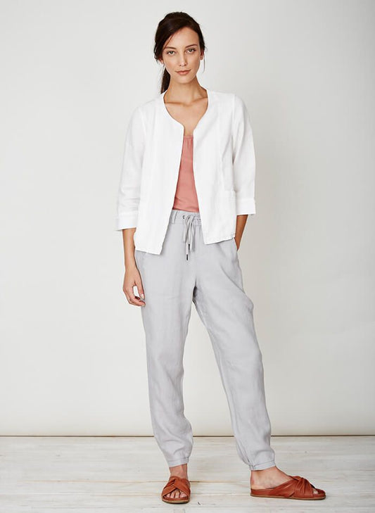 Veste blanche en chanvre