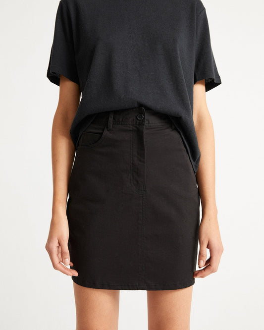 Jupe noire en coton bio - Marsha