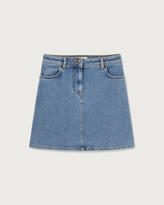 Jupe en jean en coton bio - light clean denim marsha skirt
