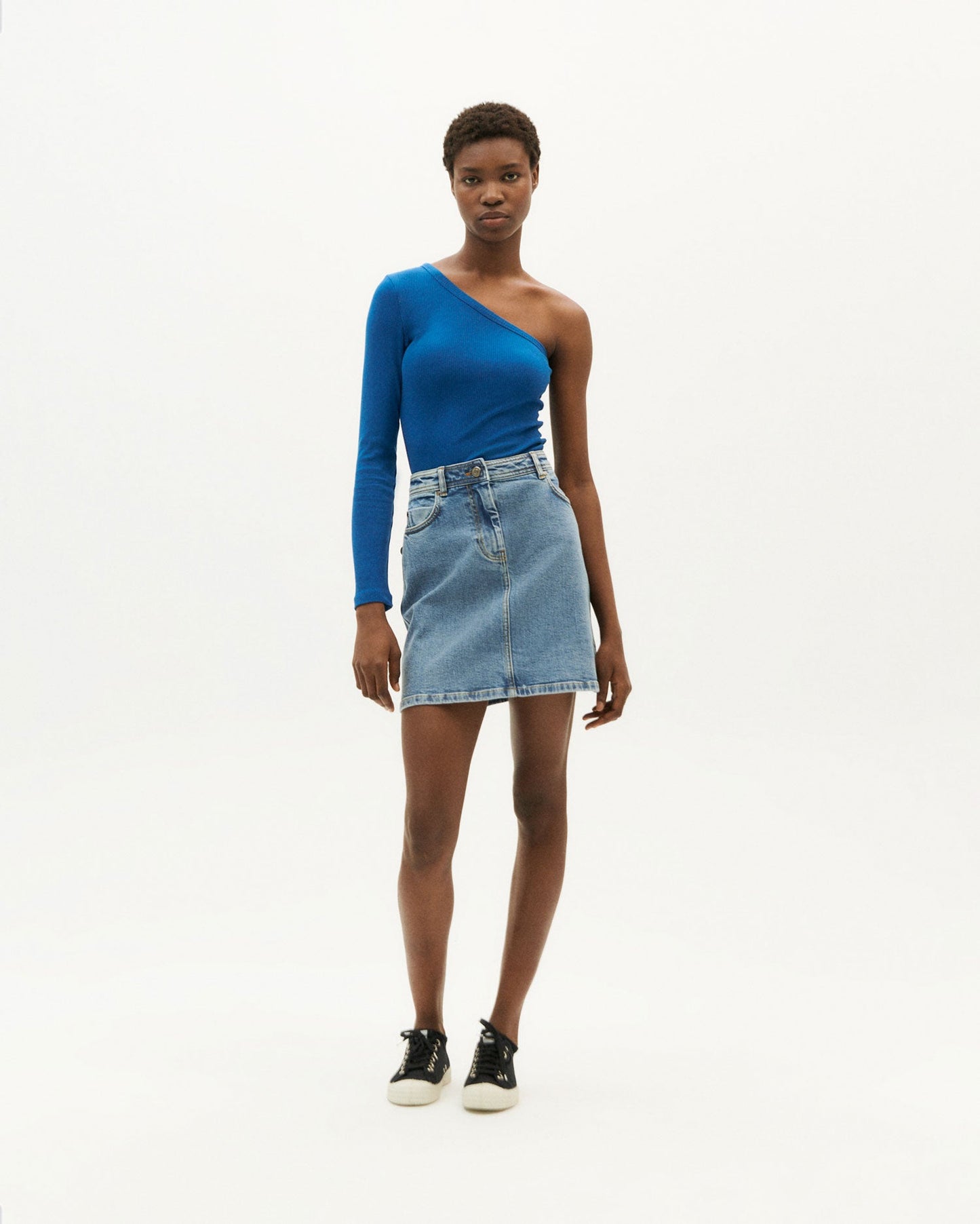 Jupe en jean en coton bio - light clean denim marsha skirt