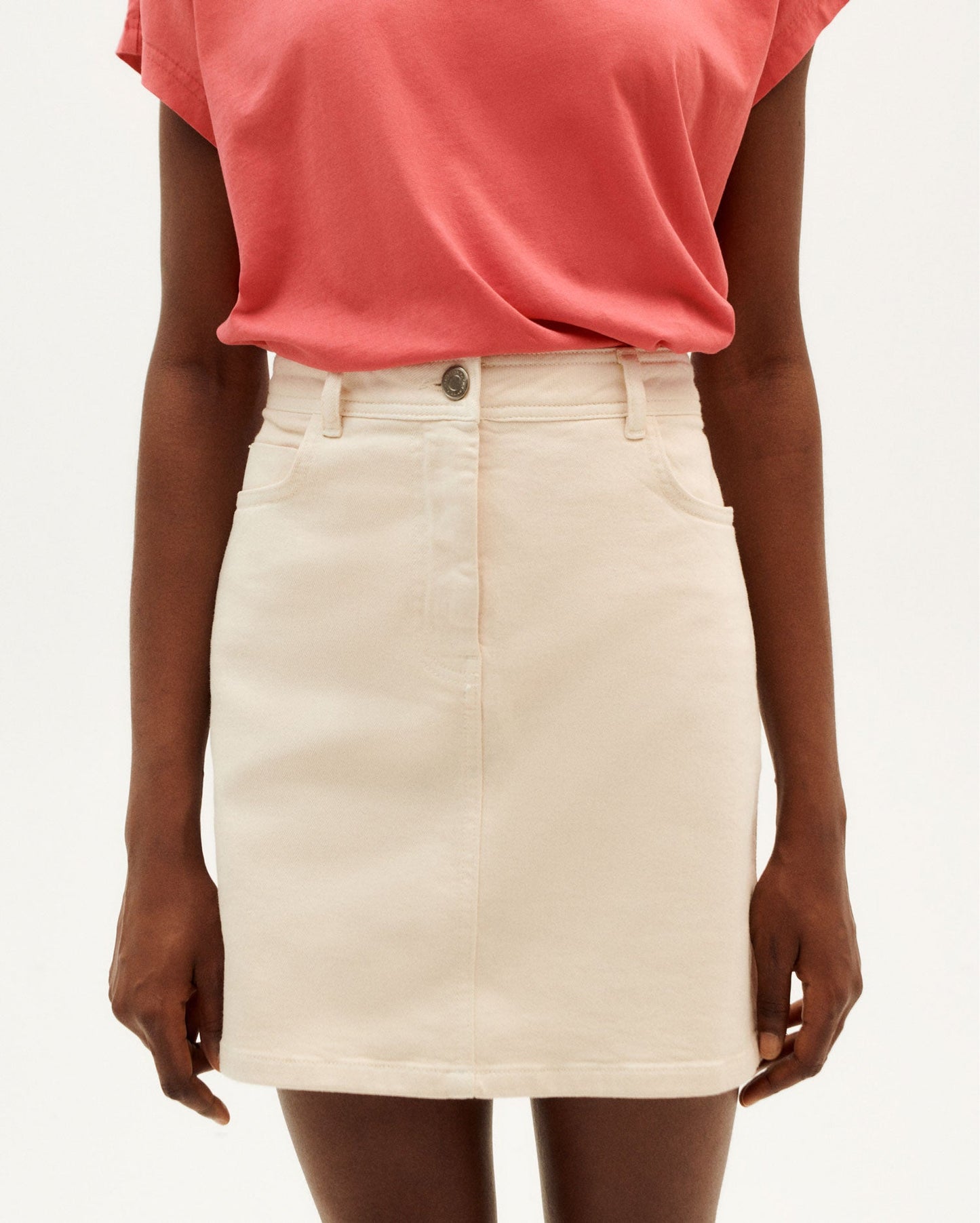 Jupe écru en coton bio - ivory marsha skirt