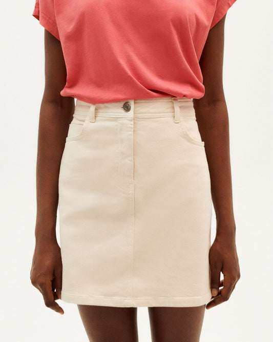 Jupe écru en coton bio - ivory marsha skirt