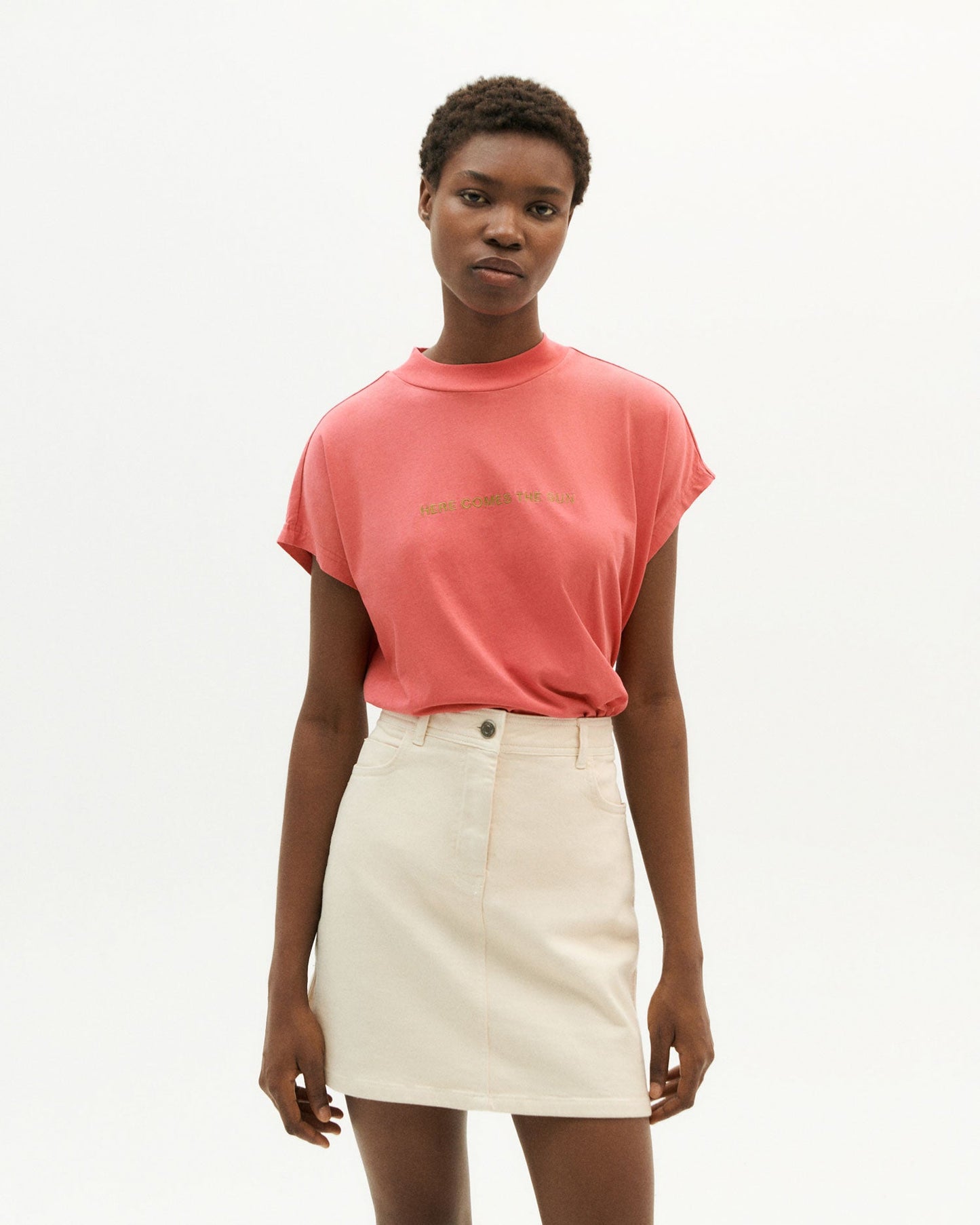 Jupe écru en coton bio - ivory marsha skirt