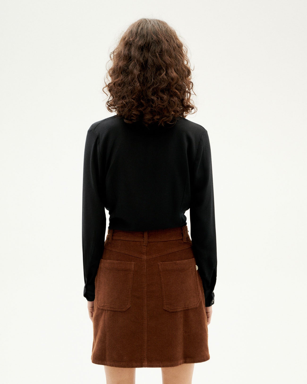 Jupe en velours côtelé de coton bio | marron "chocolate corduroy marsha skirt"