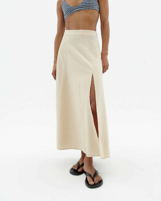 Jupe longue en ecovero | écru "Marygold tora skirt"