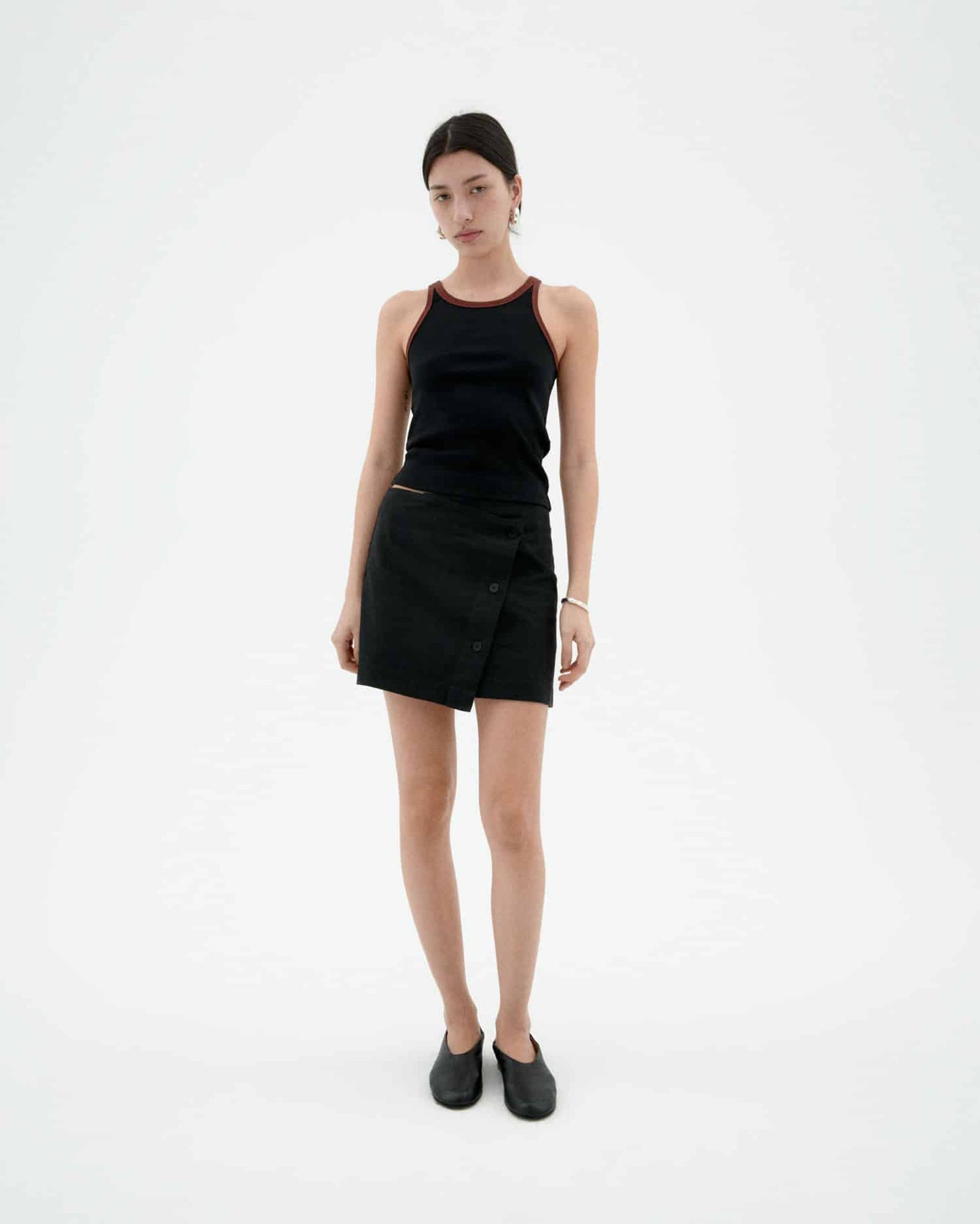 Jupe en coton bio | noir "Black iggy skirt - black"