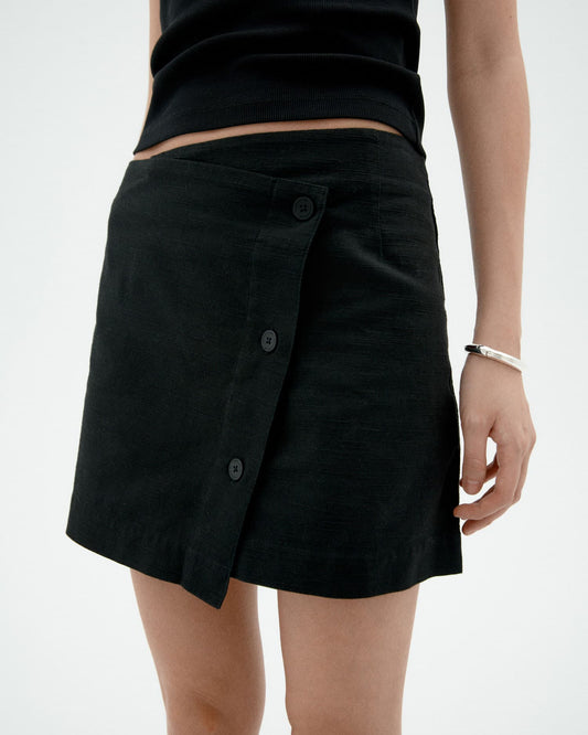 Jupe en coton bio | noir "Black iggy skirt - black"