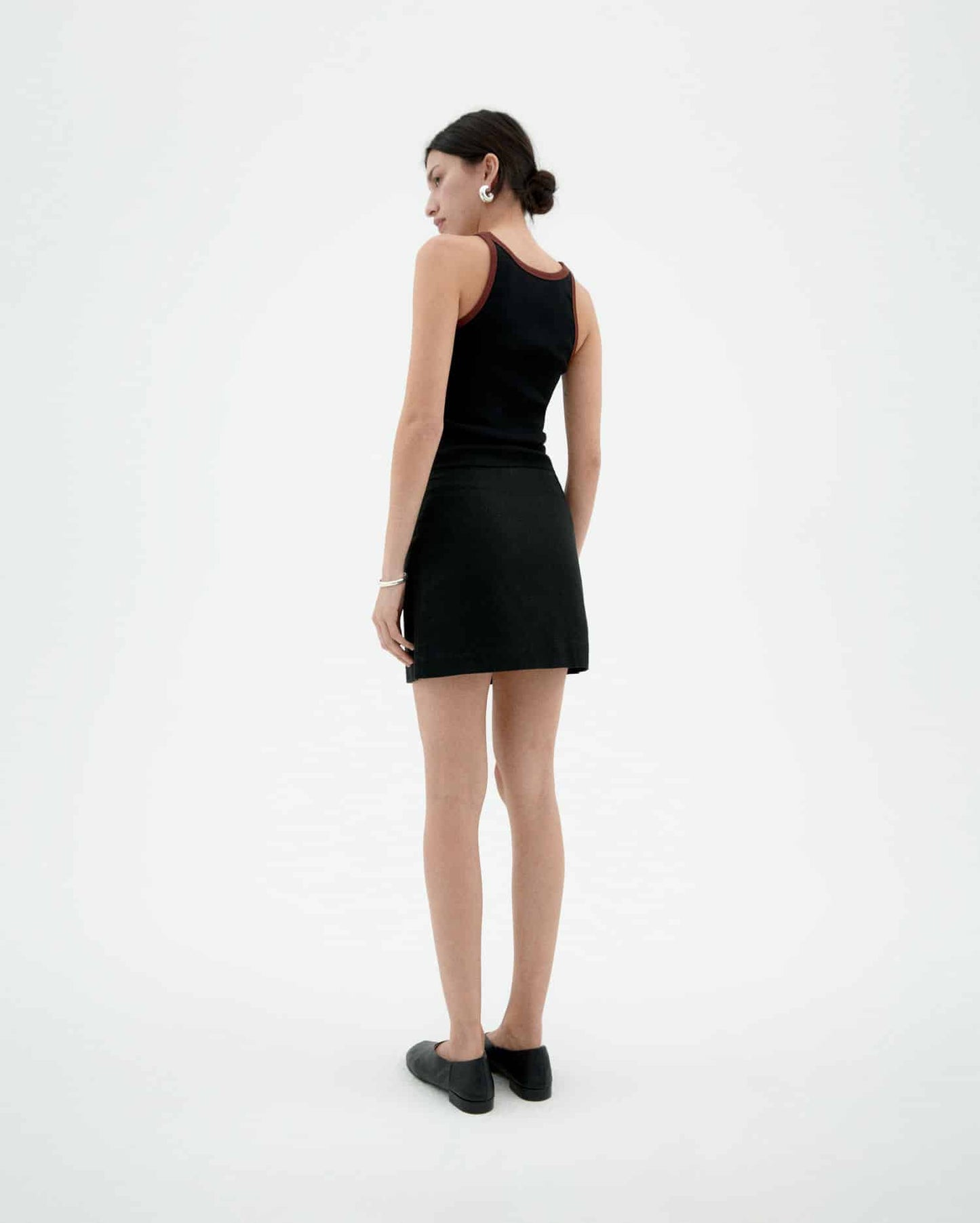 Jupe en coton bio | noir "Black iggy skirt - black"