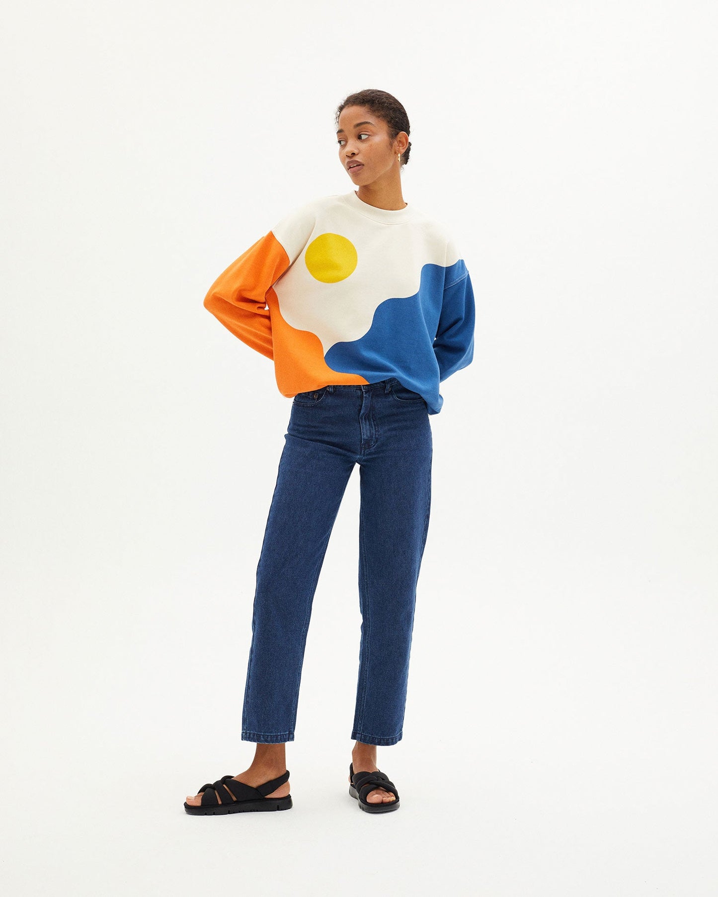Sweat multicolore en coton bio - MEDITERRANEO SWEATSHIRT