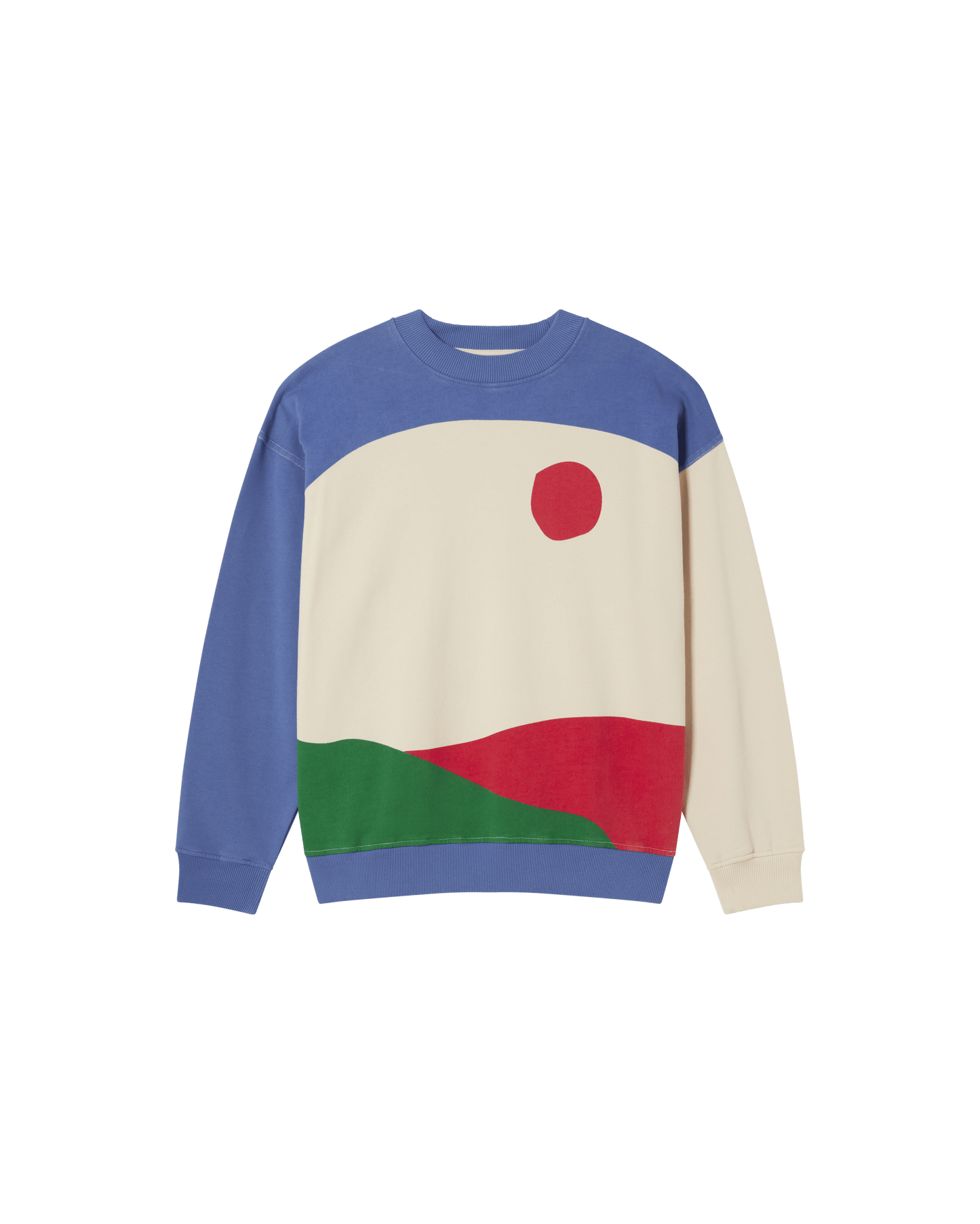 Sweat en coton bio | multicolore "abstract ivory sweatshirt"
