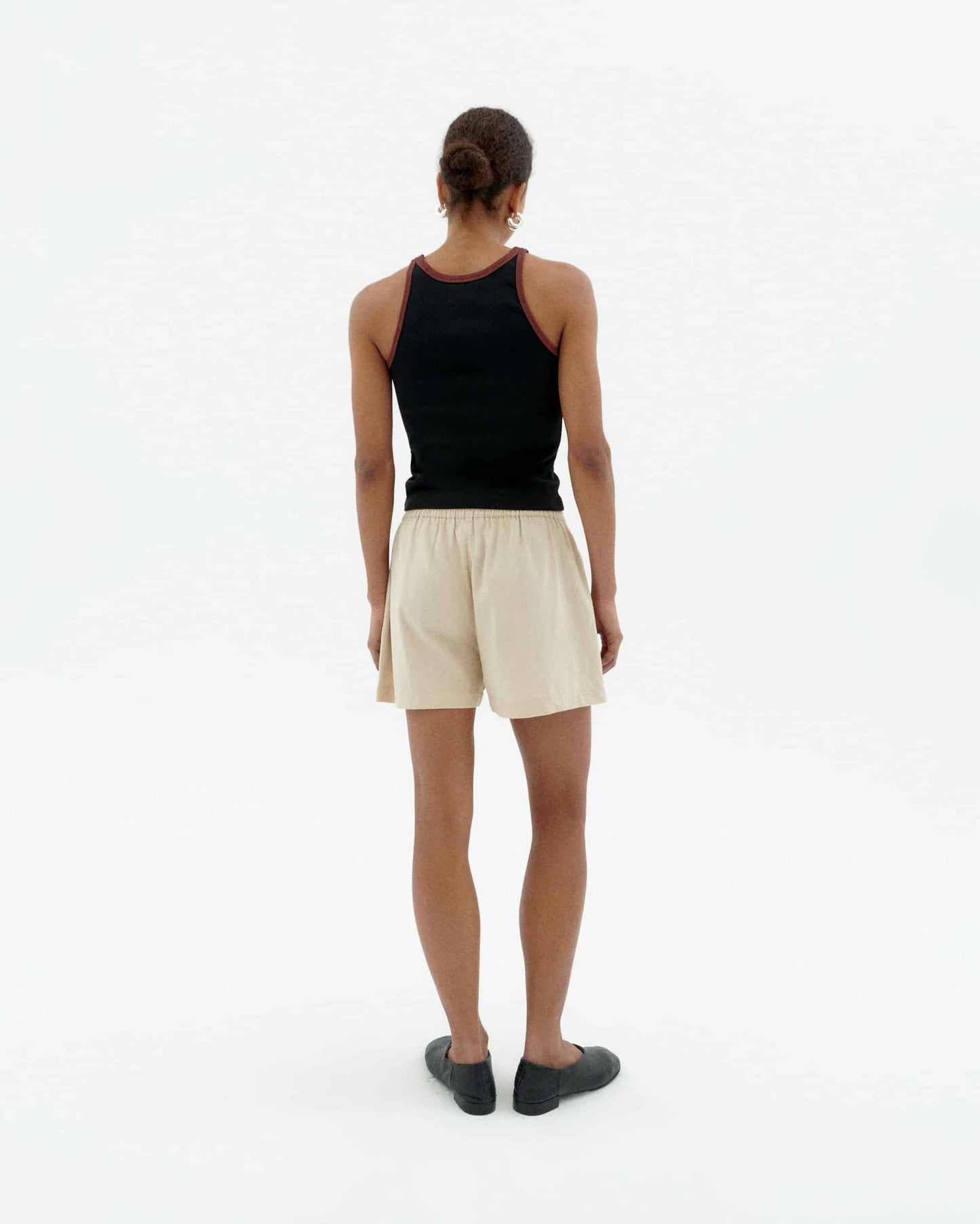 Short léger en coton bio | écru "Marygold geranio shorts"