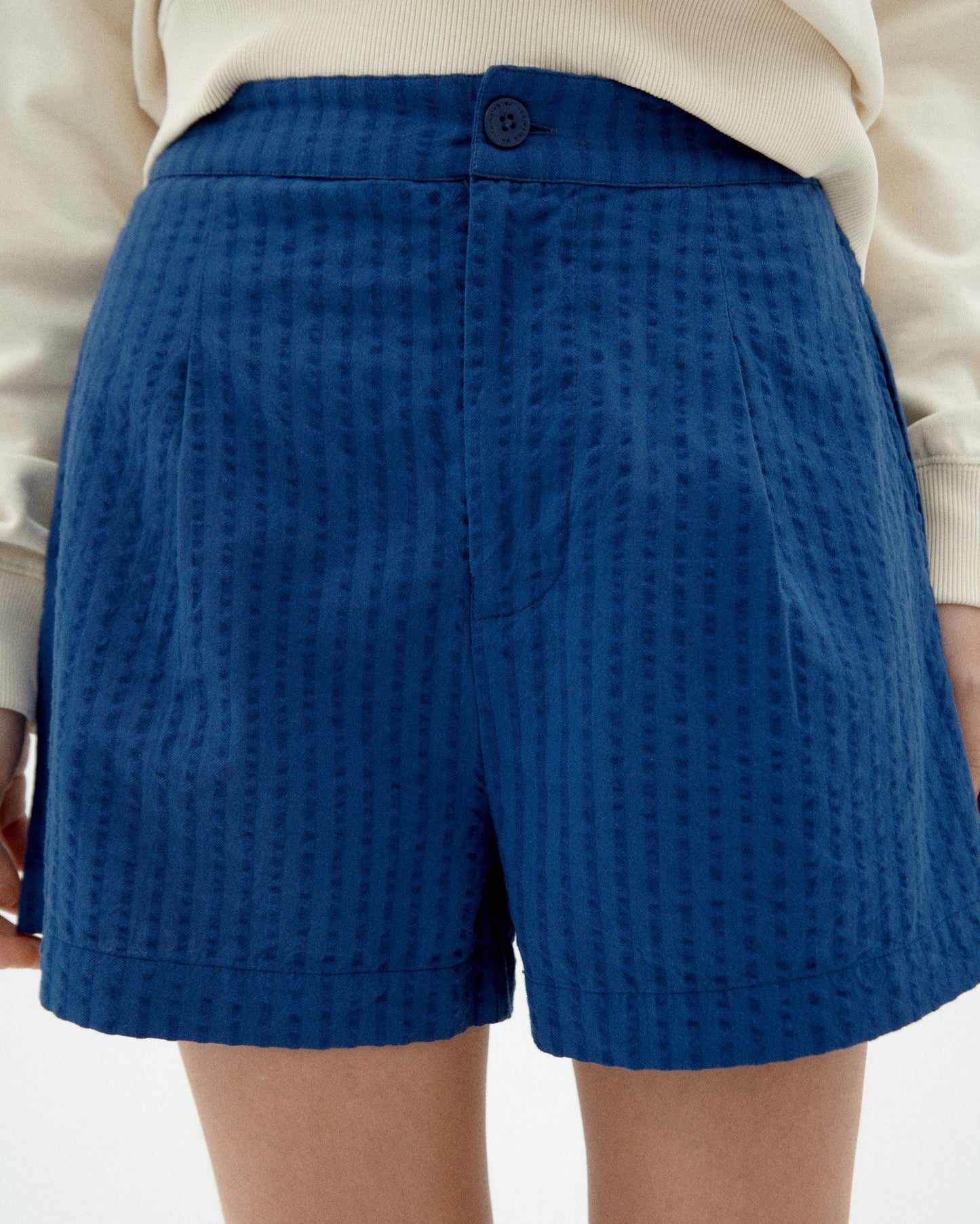 Short en coton bio | bleu "Cobalt narciso shorts - blue"