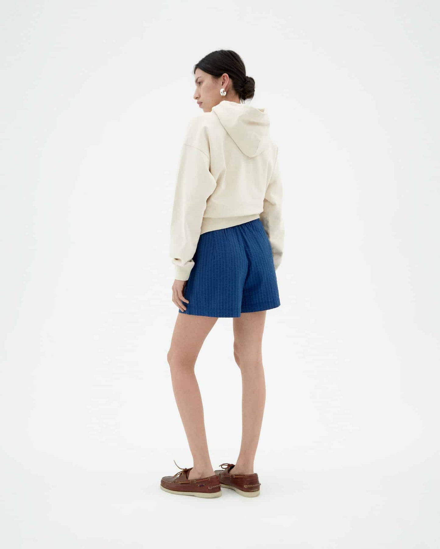 Short en coton bio | bleu "Cobalt narciso shorts - blue"