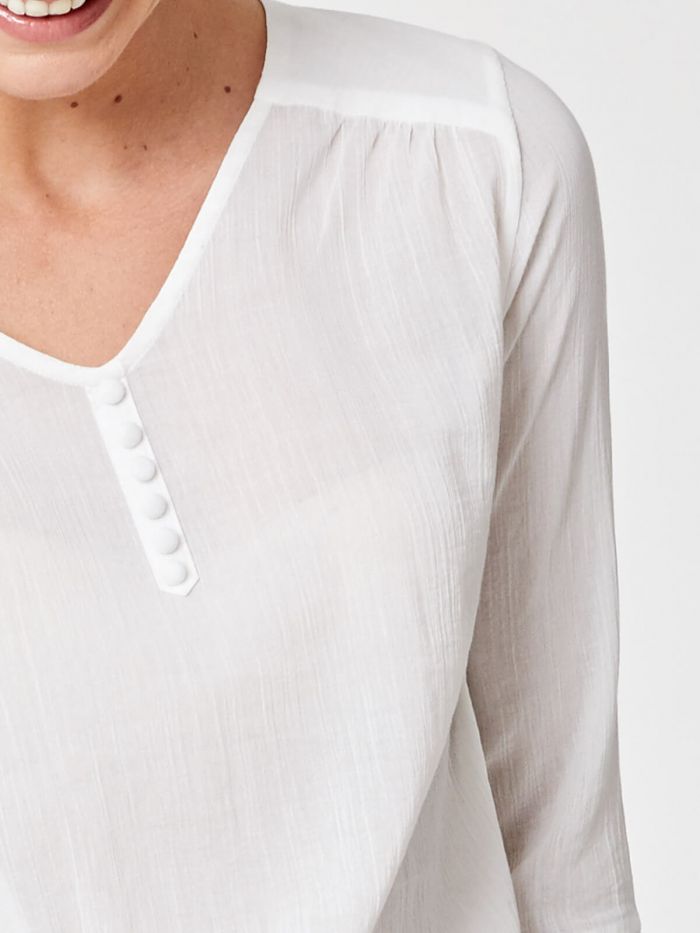 Blouse en coton bio blanche