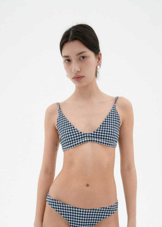 Haut de maillot en matières recyclées | bleu "Navy tropea swimwear"