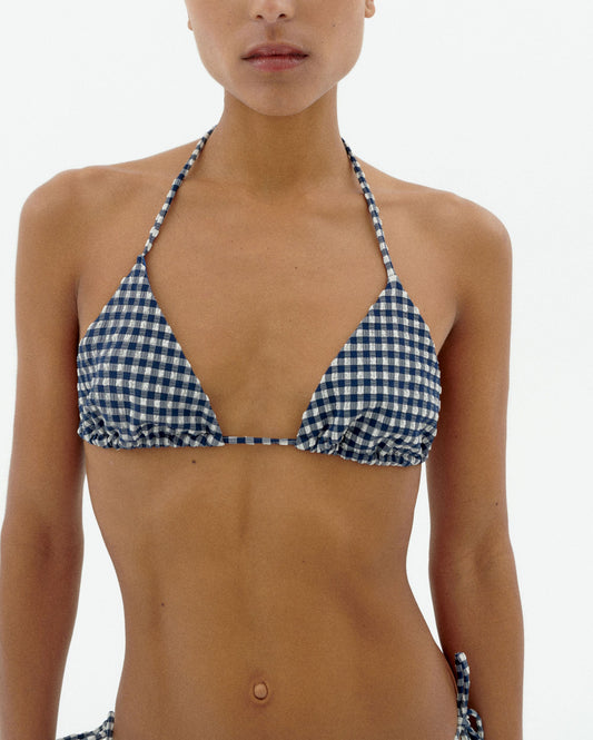 Haut de maillot en matières recyclées | bleu "Navy calabria swimwear"