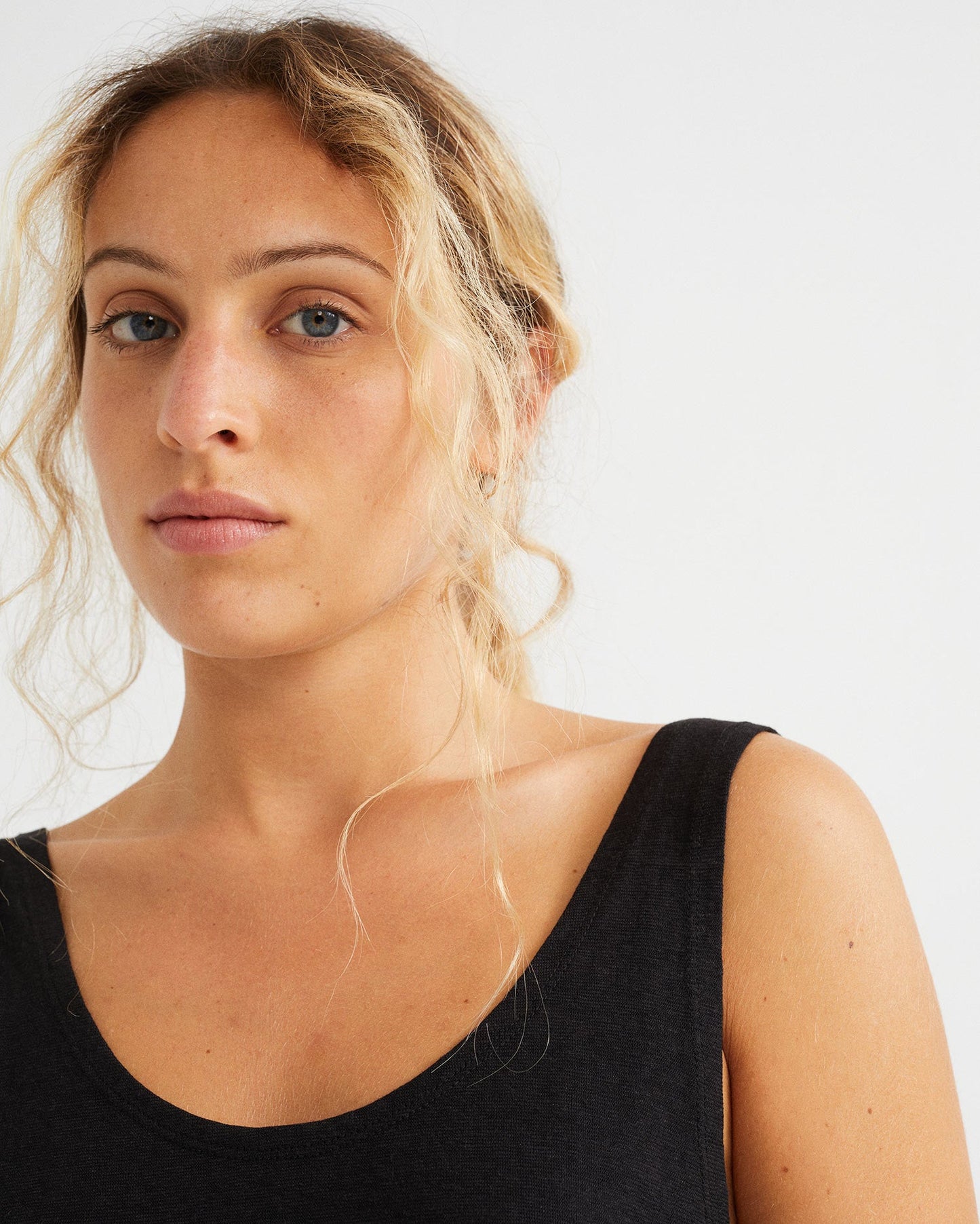 Débardeur noir en chanvre et coton bio - Hemp