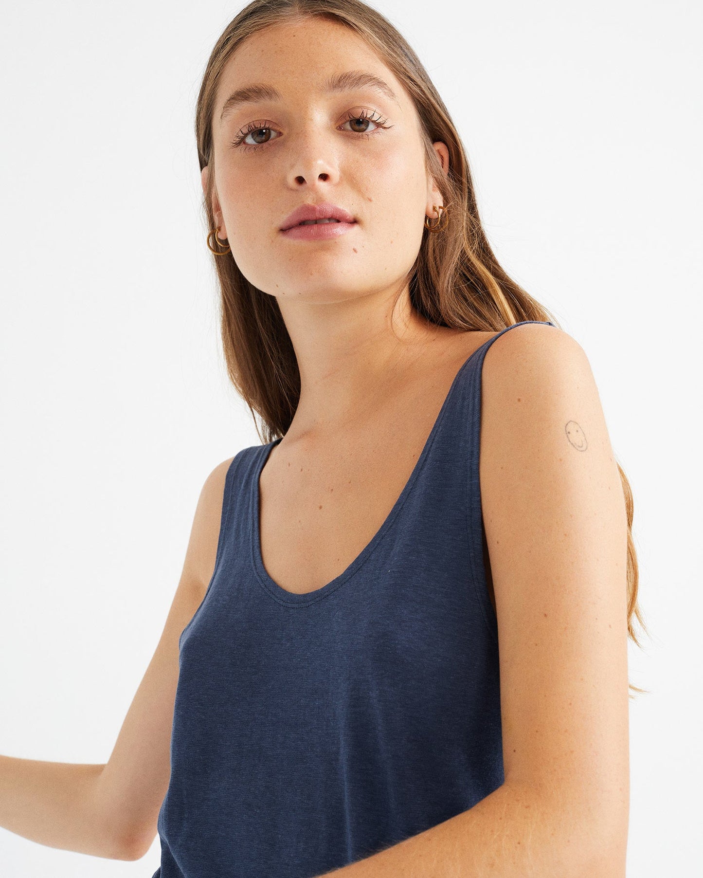 Débardeur bleu marine en chanvre et coton bio - hemp tank top