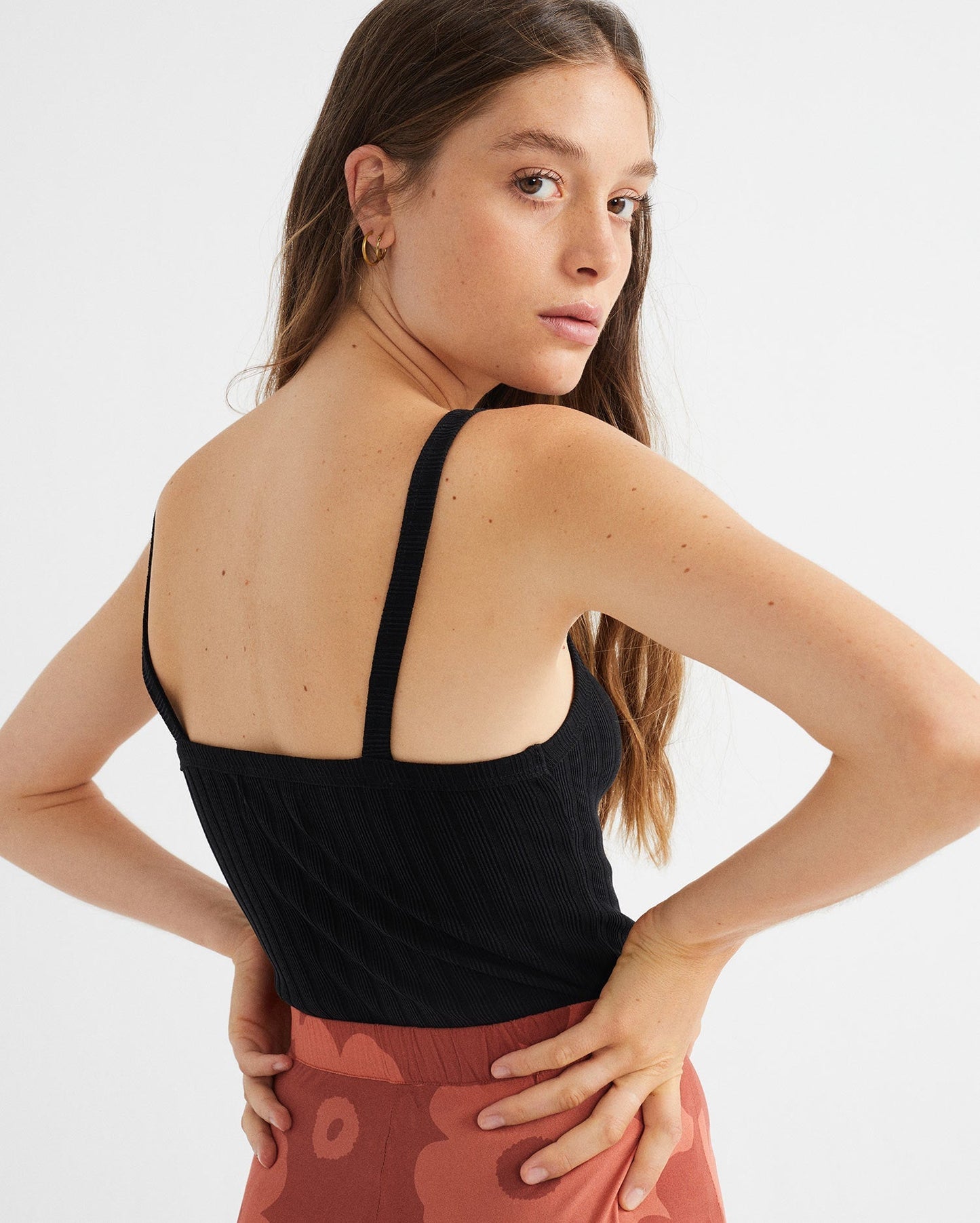 Débardeur noir en tencel et refibra - Trash aster